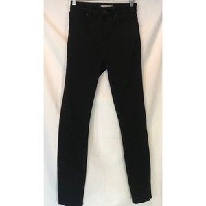 Madewell Women’s Curvy High Rise Skinny Jeans Style Black Stretch Size 25